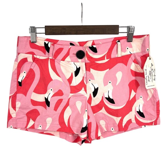 cousin earl Pants - 🆕 New Cousin Earl Womens Shorts Size Small Pink Flamingos Summer Beach Travel
